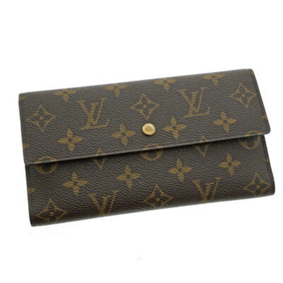 Louis Vuitton Portefeuille Monogram Canvas Long Wallet Brown Tri - Picture 1 of 15